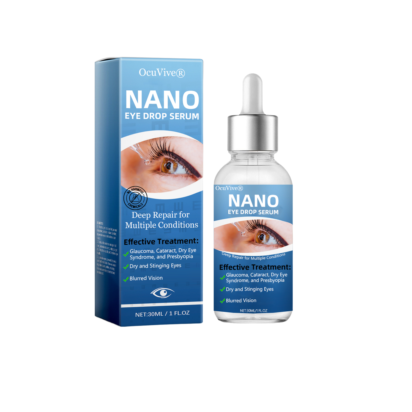 OcuVive® Nano Eye Drops Serum 👩⚕️ Ophthal mologists Recommended (Suitable for presbyopia, dry eye syndrome, glaucoma, cataracts and diabetic retinopathy) 🍀