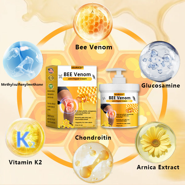 ✅ Official Store: SEURICO™ Bee Venom Joint Repair Cream 👨⚕️ American Orthopaedic Association (AOA) Approved (Reduces joint swelling, pain, stiffness, redness, warmth, soreness, and joint fatigue).