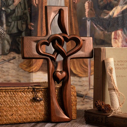 ❤️Interwoven Hearts Cross ✝️