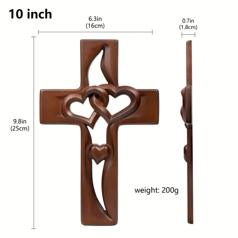 ❤️Interwoven Hearts Cross ✝️