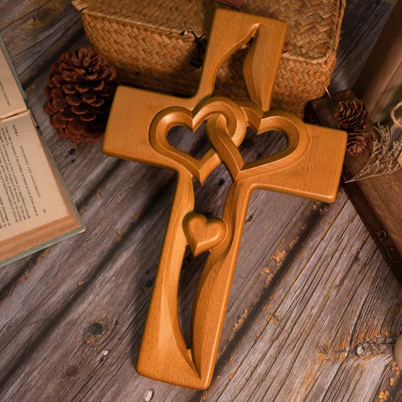 ❤️Interwoven Hearts Cross ✝️