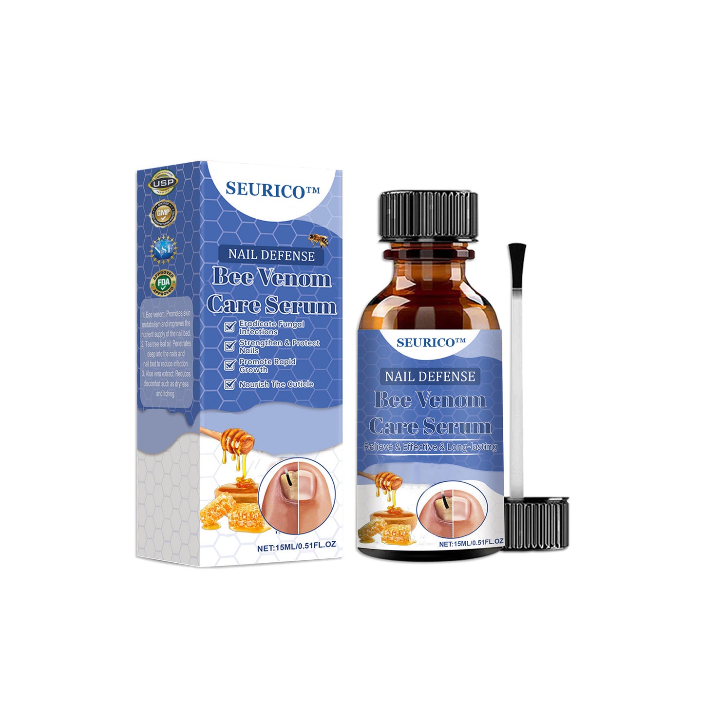 SEURICO™ Bee Venom Deep Repair Nail Essence 🐝✨ | Powerful Antifungal & Nail Strengthening Solution 💪🌱