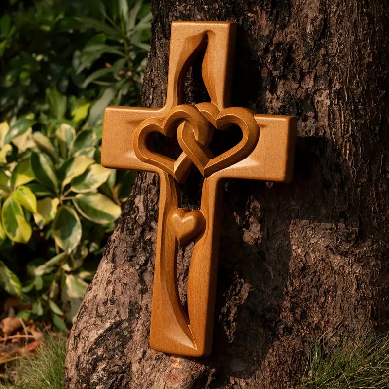 ❤️Interwoven Hearts Cross ✝️