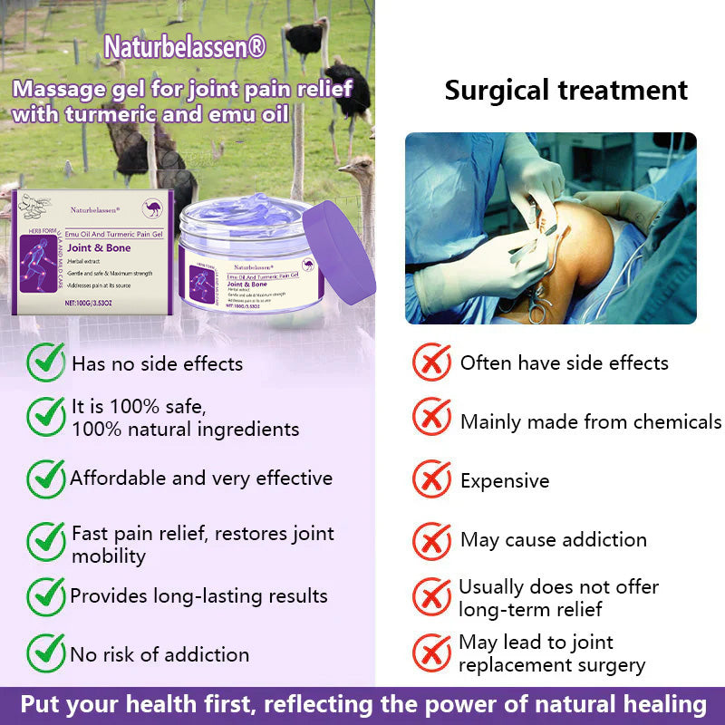 🍀Naturbelassen® Emu Oil And Turmeric Pain Gel👨‍⚕️  FDA Approved 💥